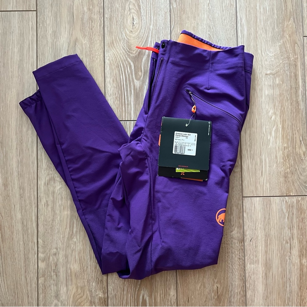 NWT Mammut Size S Eisfeld Light SO Pants purple